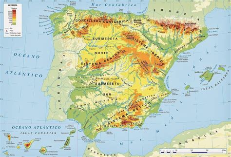 mapa geografico de espana